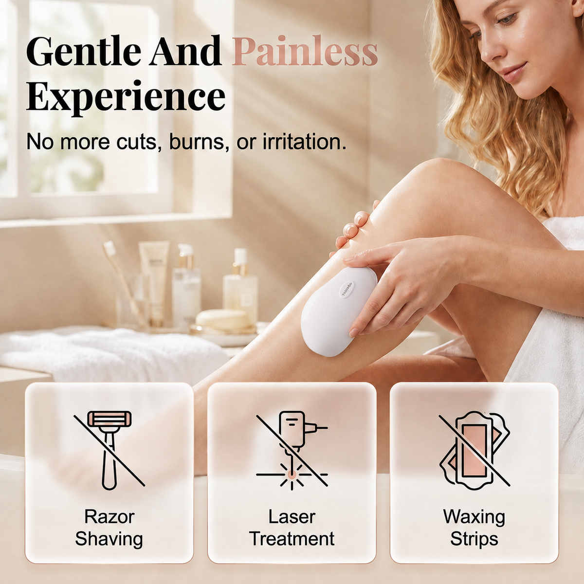 ✨49% OFF NOW! Palm‑Fit Hair Eraser for Quick At‑Home Grooming, Painless Crystal Hair Remover, Eco‑Friendly Reusable Physical Hair Removal Tool for Legs, Arms & Body