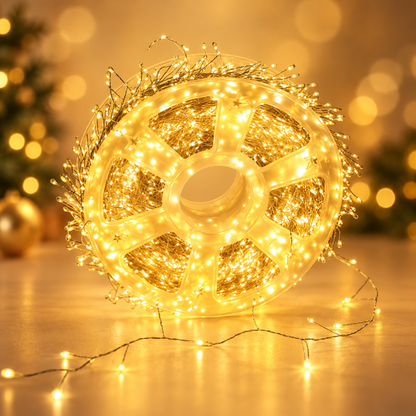 🎄 Premium Snake Bone Fairy Lights - Warm LED Christmas Tree Decor