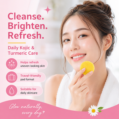 💖Visible brightening✨Turmeric & Kojic Acid Cleansing Pads-40pcs