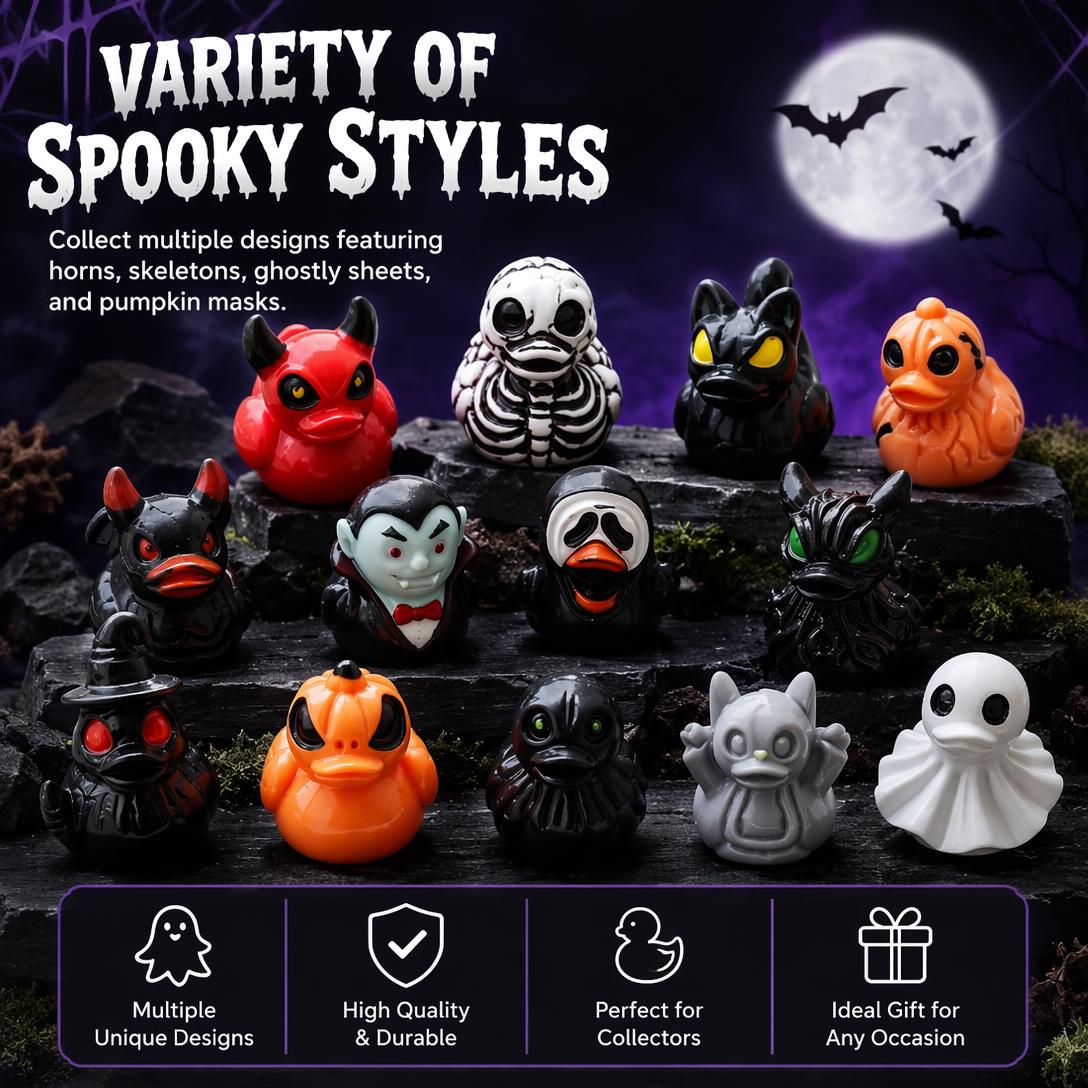👻30 PCS Mini Demon Ghost Skull Resin Duck Desktop Decoration Item