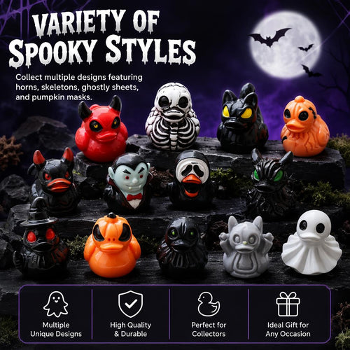 👻30 PCS Mini Demon Ghost Skull Resin Duck Desktop Decoration Item