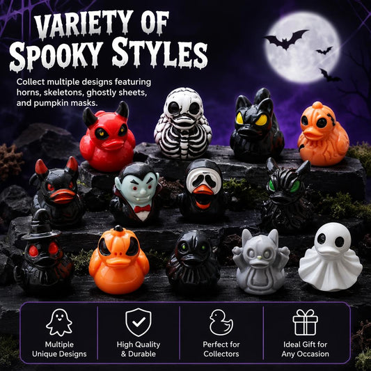 👻30 PCS Mini Demon Ghost Skull Resin Duck Desktop Decoration Item