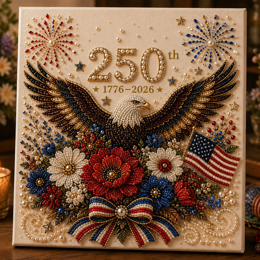 🇺🇸 USA 250th Anniversary DIY Pearl Painting Kit ✨❤️‍🔥