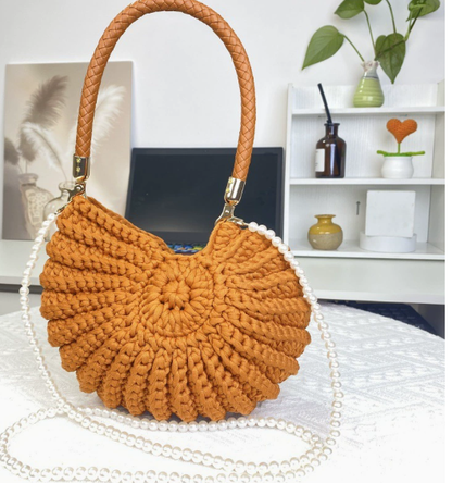 Nautilus shell crossbody bag