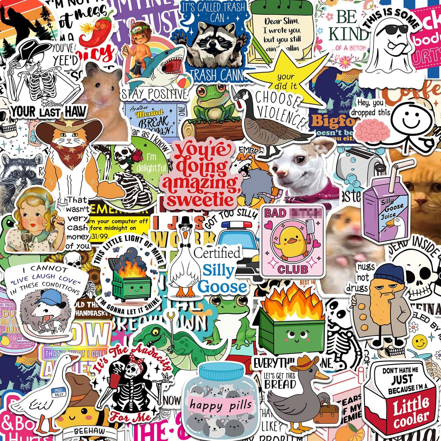 🔥🔥150Pcs Blue Collar Funny Stickers 👷‍♂️
