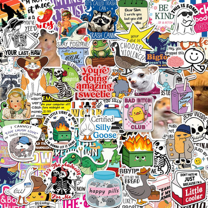 🔥🔥150Pcs Blue Collar Funny Stickers 👷‍♂️