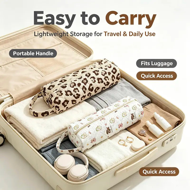 Portable quilted organizer for travel