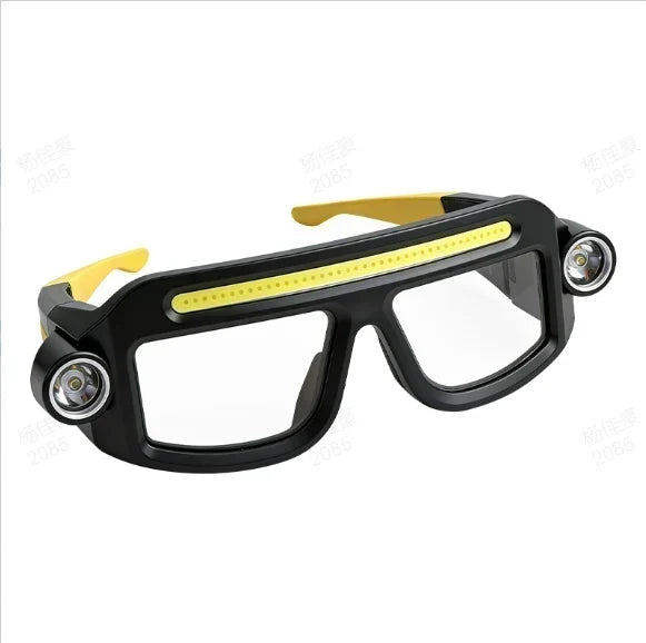 ✨Rechargeable LED head torch in glasses style