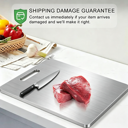 🔥🥩 SteelGuard™ Stainless Steel Chopping Board  ✨