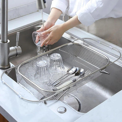 💦 Expandable Over-the-Sink Strainer Basket