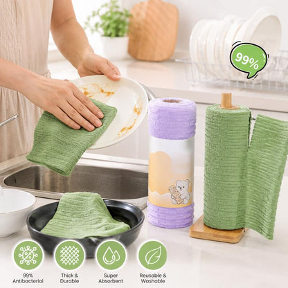 Multipurpose Reusable Tear-Off Cleaning Cloth Roll