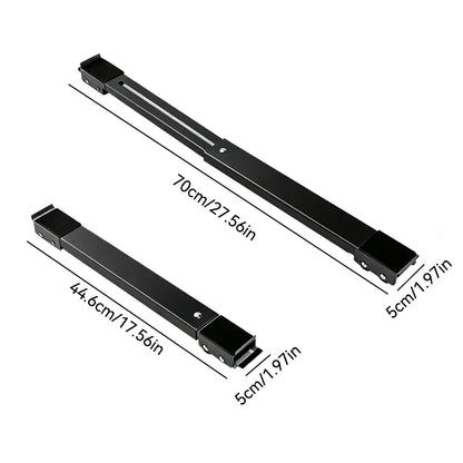 🛠️2-Pack Telescopic Appliance Dolly, Lockable Wheels, 4cm Low Profile, 44.6–70cm Fit