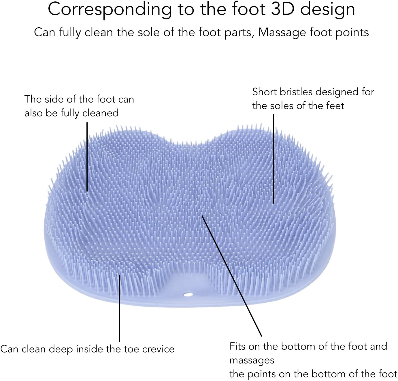 Foot washing and scrubbing tool, lazy foot brush, foot massage mat
