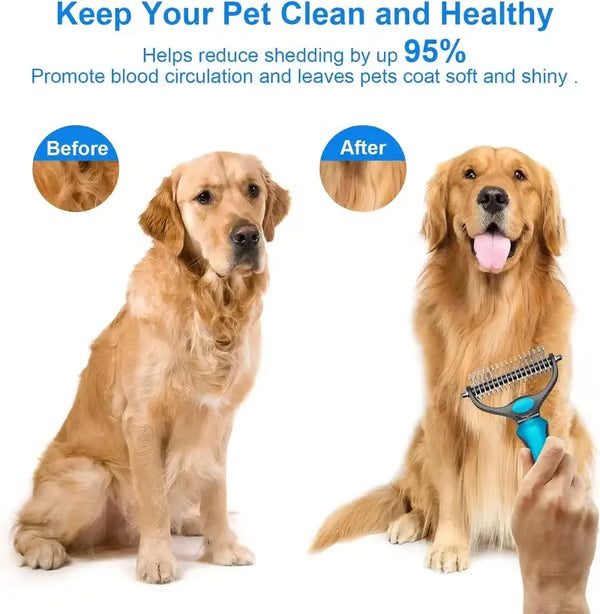 🔥Professional Double-Sided Pet Grooming Rake