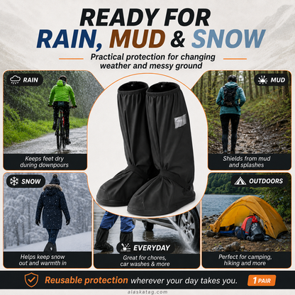 🌧️ Reusable Waterproof Boot Covers for Rain, Mud & Snow🔥