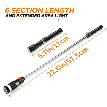 ✨Extendable Magnetic Pickup Tools - Telescoping Magnet with LED Flashlight Gifts for Men