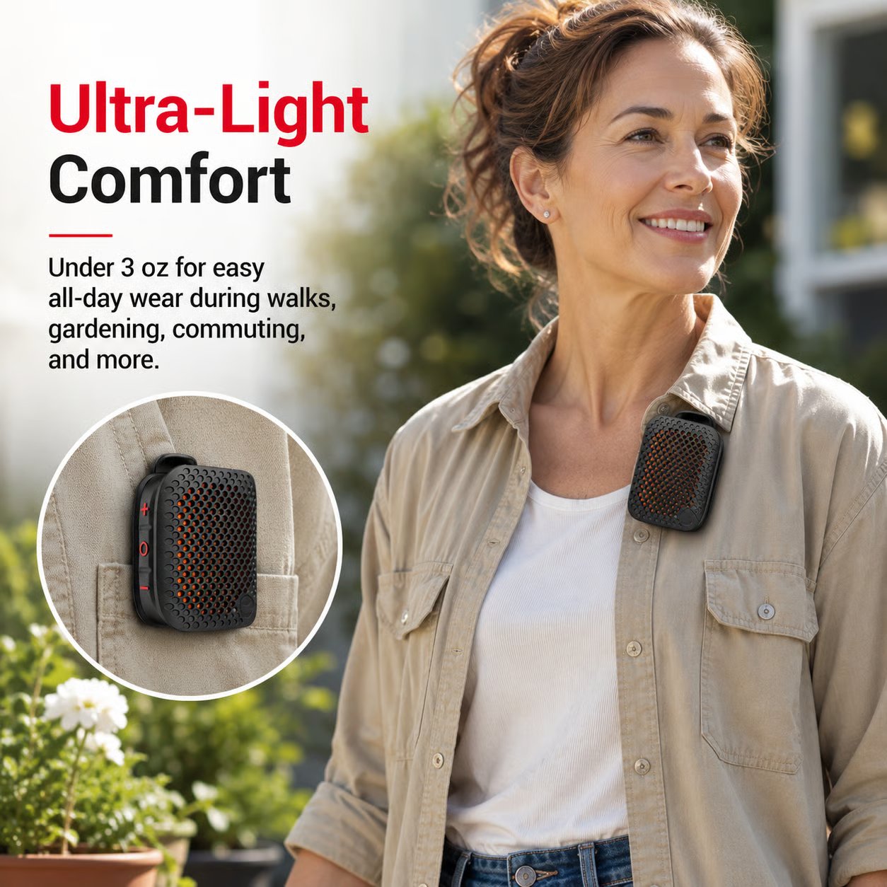 M3 Portable Bluetooth Speaker, TWS Stereo Sound, IPX7 Waterproof, Magnetic Clip-On Wearable Speaker