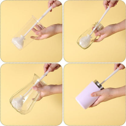 ✨2-Pack 360° Silicone Bottle Cleaning Brush with Long Handle