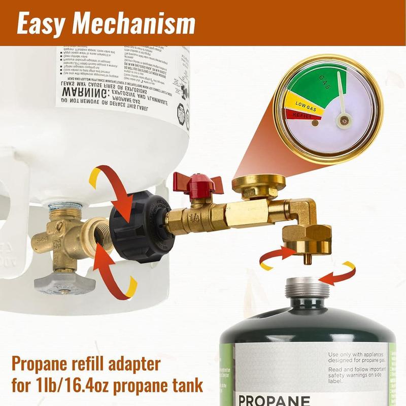 ✨ Top-Rated Propane Refill Elbow Adapter with Tank Gauge
