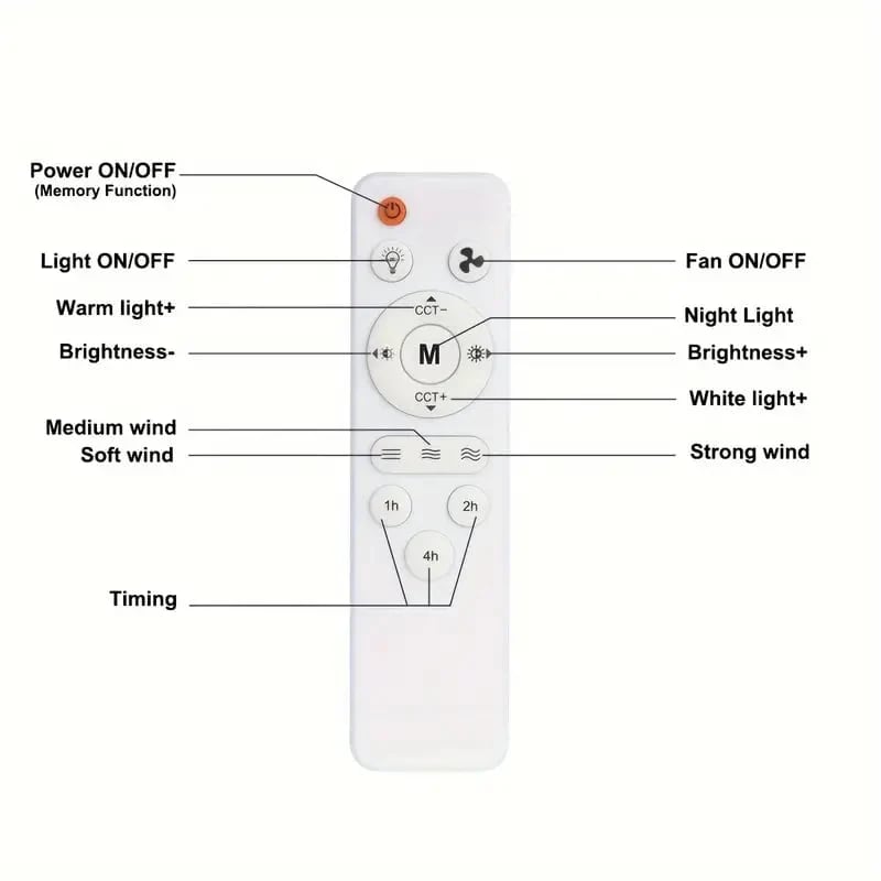 🎁 2-in-1 Portable Ceiling Fan with Light (Includes Remote Control)
