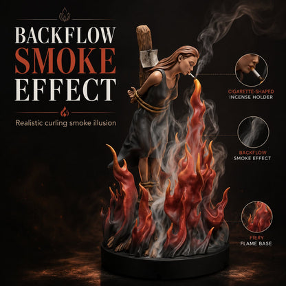 🧙‍♀️Witch Burn Sculpture Backflow Incense Burner | Gothic Art Incense Holder