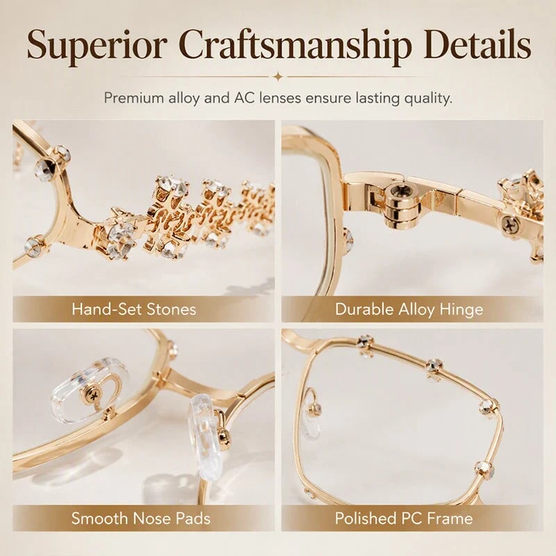 📍📢📢40% OFF !! ⏰Chic Sunglasses with Rhinestone Accents for Women
