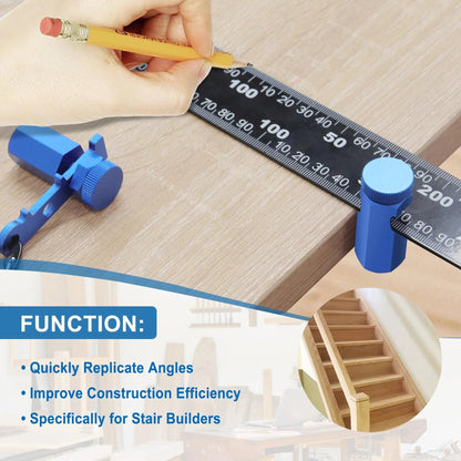 ✨HOT SALE 49% OFF - Tall Stair Gauges for Framing Square – Hexagonal Stable Lock with Holder & Hook for Carpentry & Circular Saw