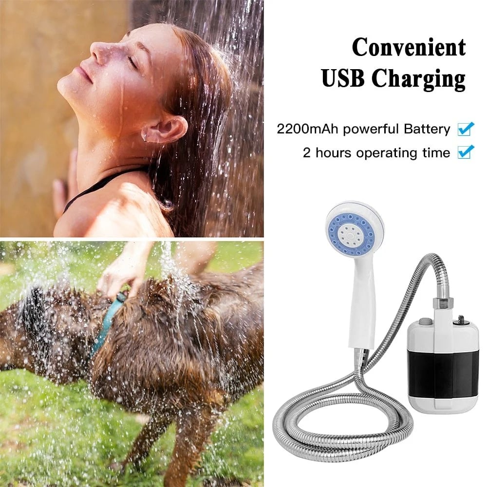 💥Exclusive Offer🚿 Stay Fresh Outdoors✨ Portable Camping Shower with Adjustable Flow – For Easy & Convenient Outdoor Cleaning!