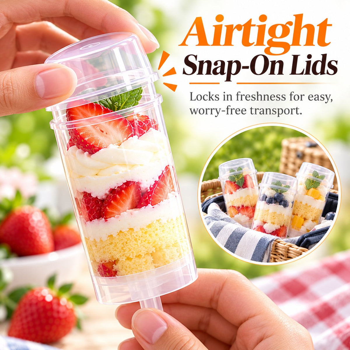 🧁 Clear Push Pop Containers for Layered Desserts