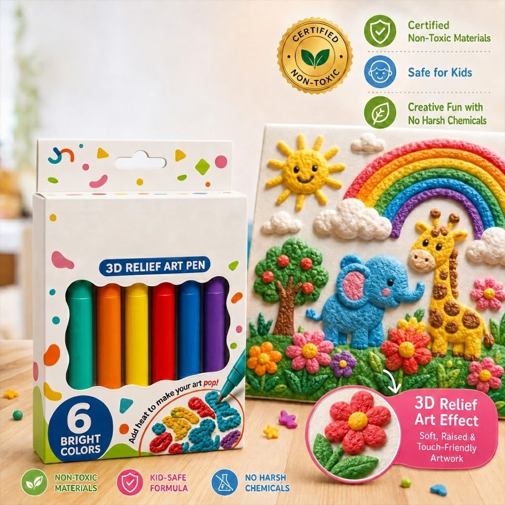 3D Relief Art Pen – Turn Flat Drawings Into Touchable 3D Art🪄