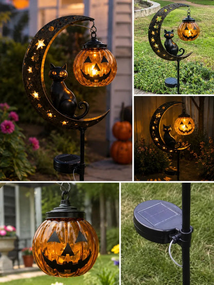 🎃Halloween Early Bird Special Sale 60% OFF🐱Pumpkin Moon Garden Stake Light