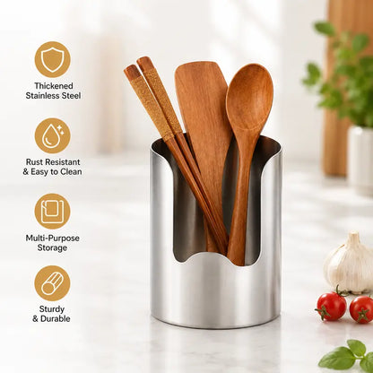 ⚡️Thickened Stainless Steel Utensil Organizer, Rust Resistant Easy to Clean