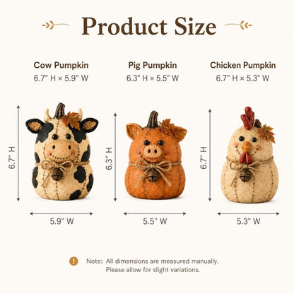 💥🏆Rustic Farm Pumpkin Friends Decor Set