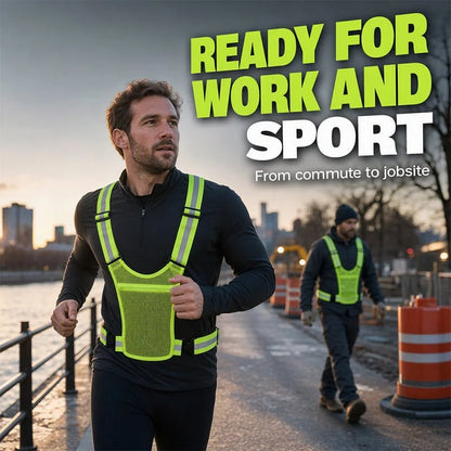 💥Buy 1 get 1 free 🔥High Visibility Reflective Vest Adjustable Safety Running Gear with Pocket