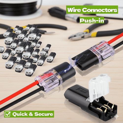 🔌Solderless Wire Connector – Compact Plug for LED Strips & 18–22 AWG Cables