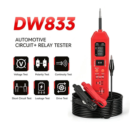 🔧Automotive Circuit & Relay Tester,12V/24V Vehicle Electrical Diagnostic Probe for Auto Repair