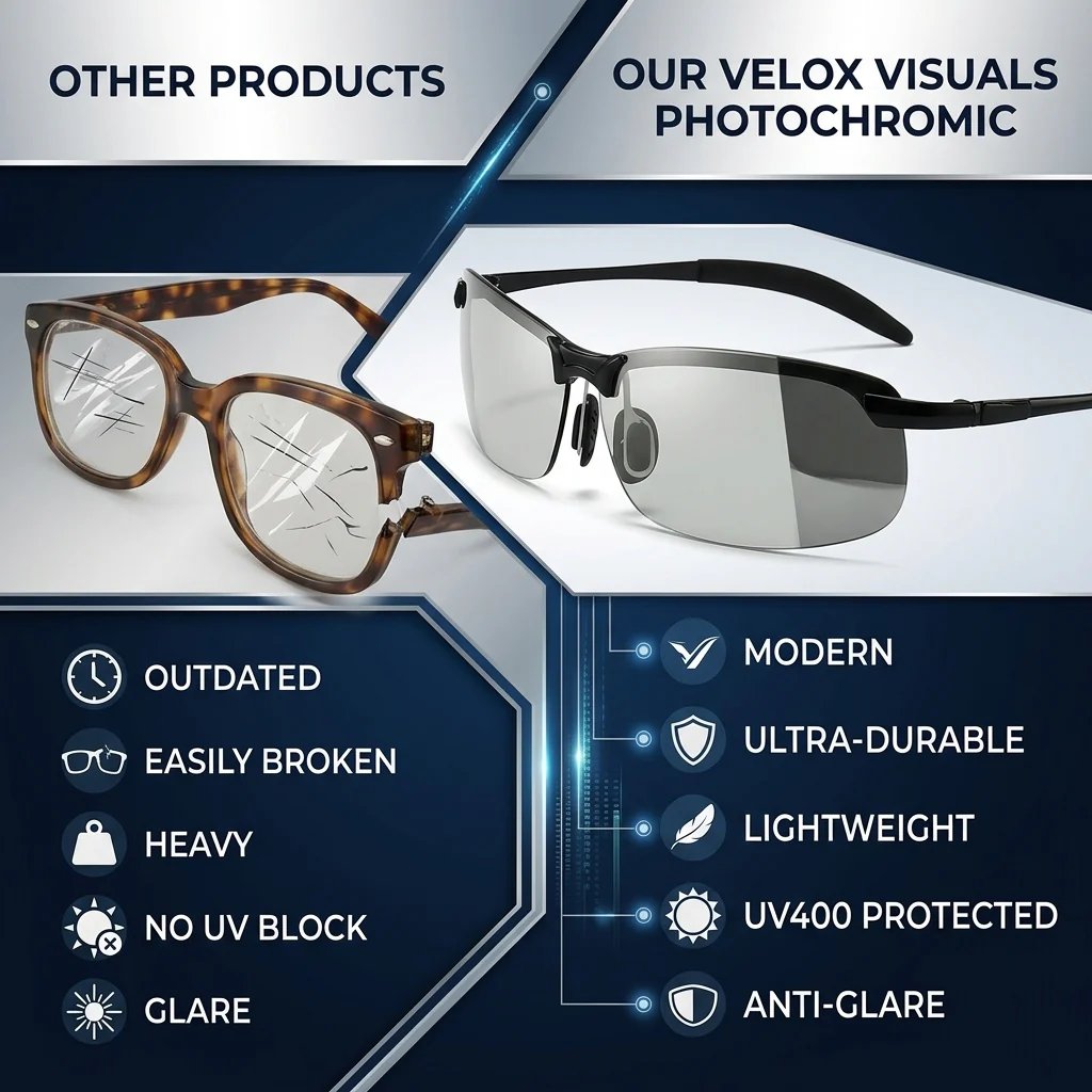 🚙🕶️Smart Vision Glasses – Anti-Glare UV Protection with Infrared Night Vision & Impact-Resistant Lenses