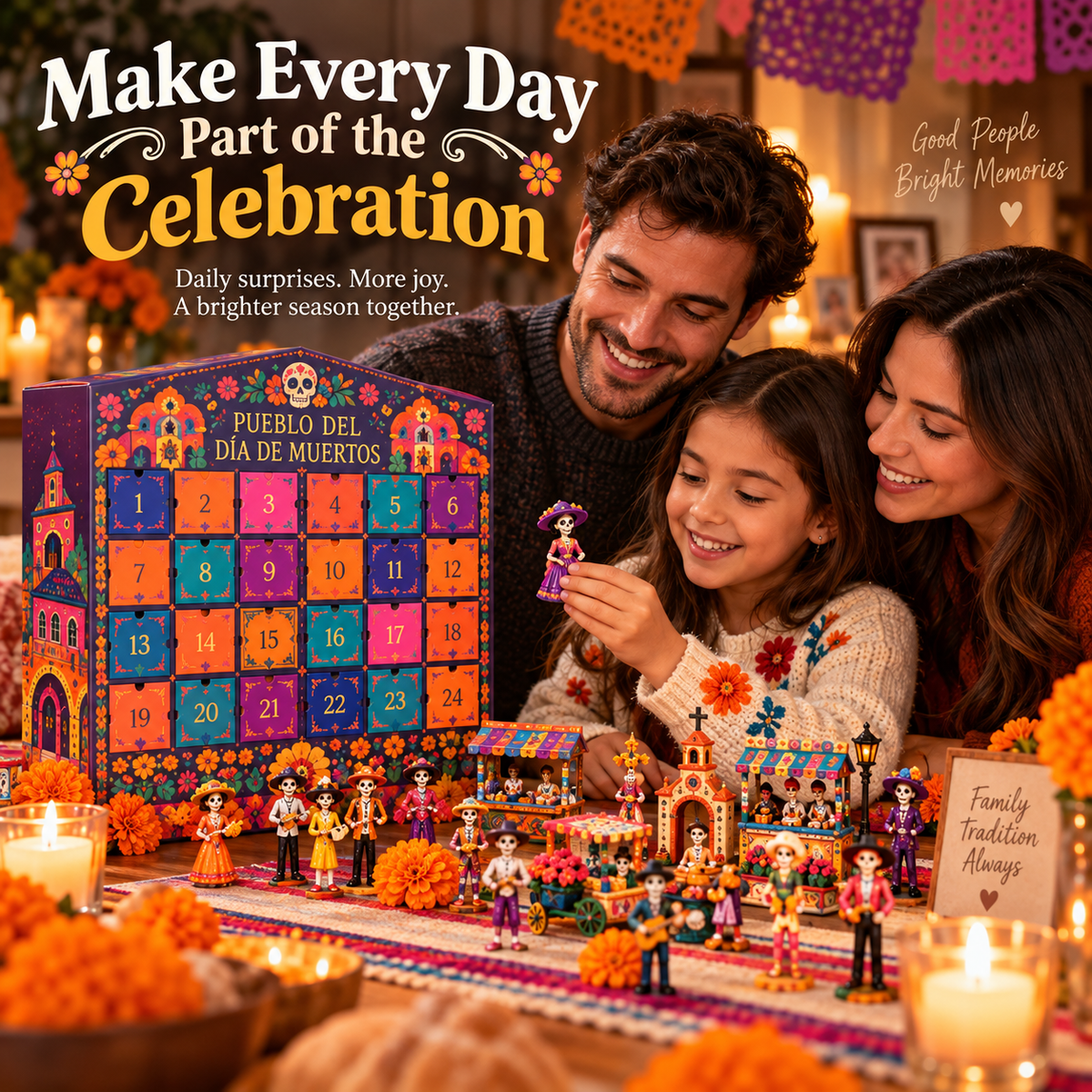 🌼 Pueblo del Día de Muertos 2026 – 24-Day Collectible Village Countdown