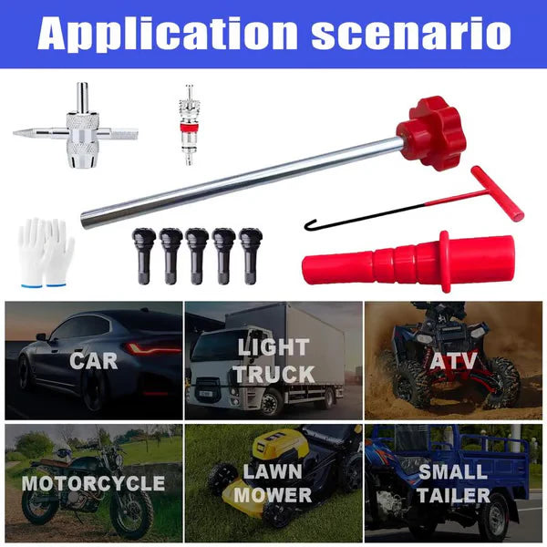 14-Piece Set Quick Change Tire Valve Tool Kit