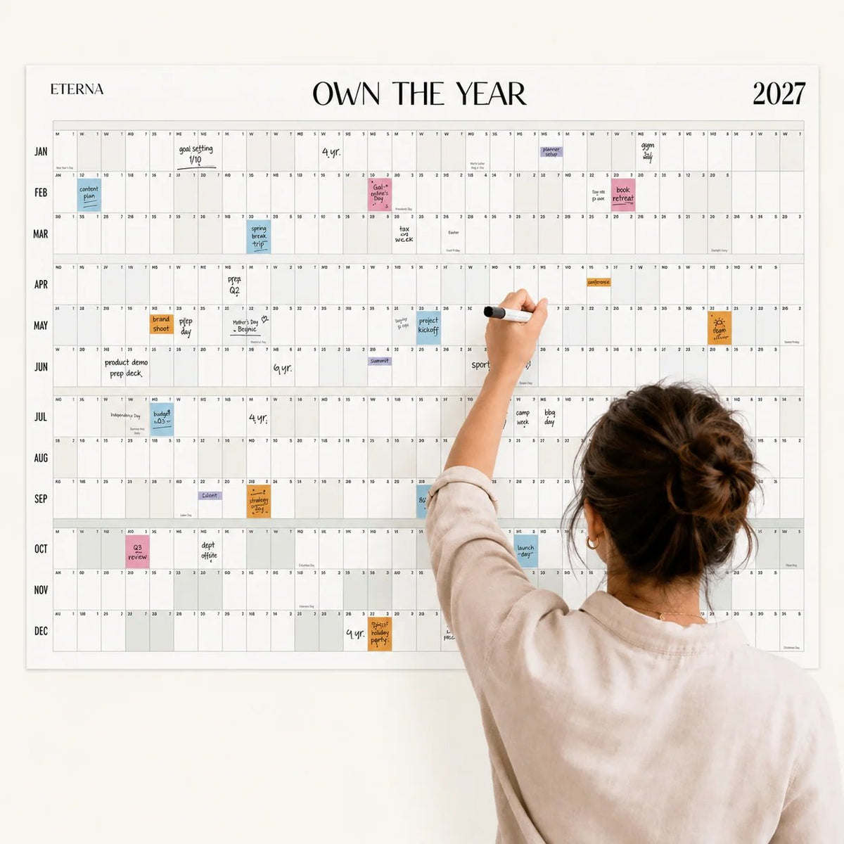 📅Own the Year 2027 GIANT Wall Calendar - Flexible Dry-Erase Material ✍️Design Your Amazing Year!🏃