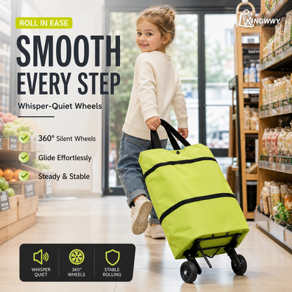 🔥LAST DAY 50% OFF-2-in-1 Foldable Shopping Cart