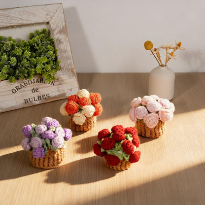 ✨Handmade Crochet Flower Bouquet Coaster