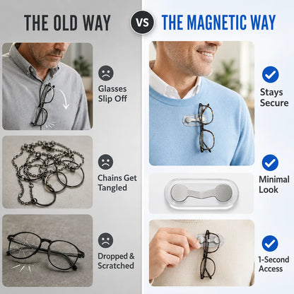 🧲No Damage Clothing Magnetic Glasses Holder(3pcs)