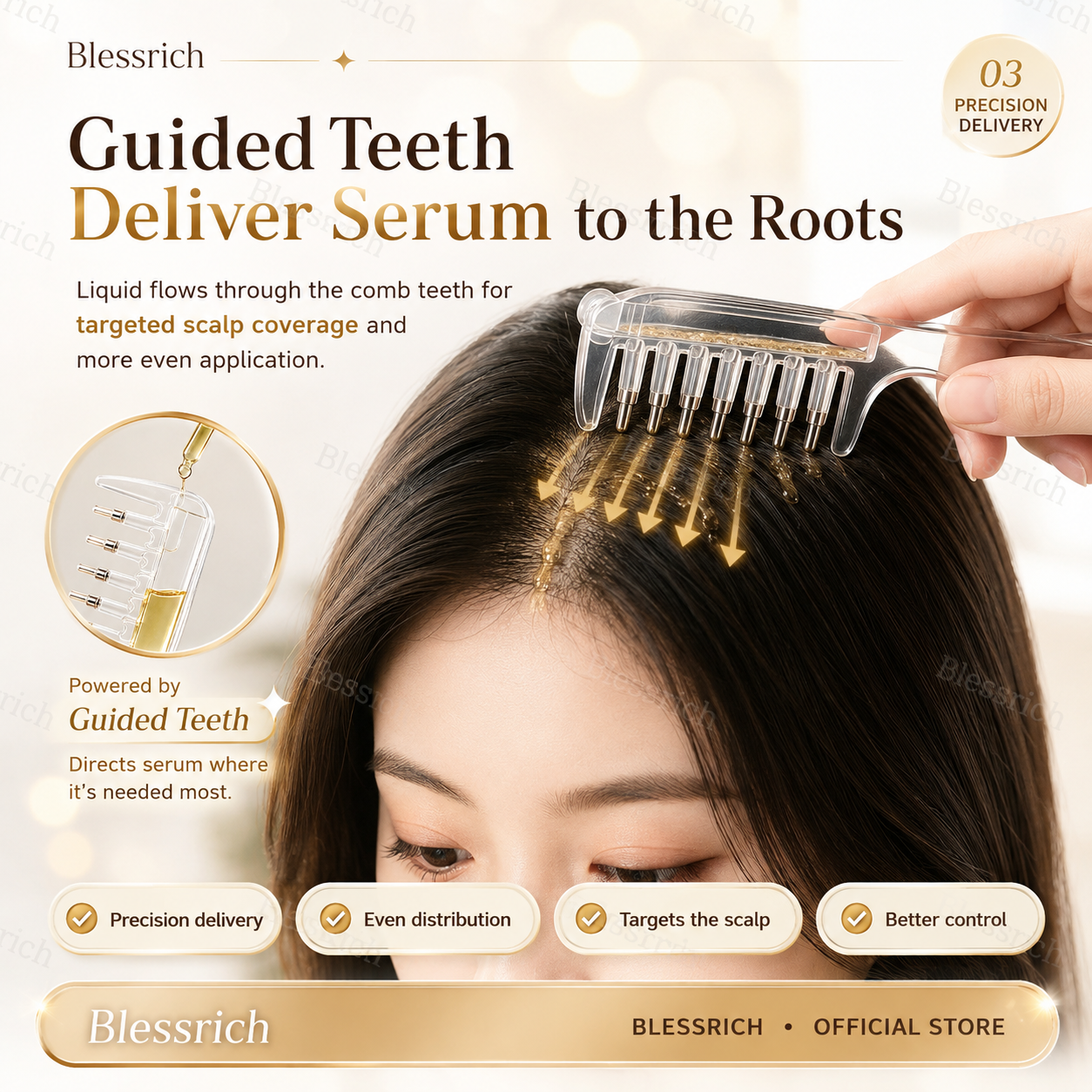 🎁💥Last Day Special! — Limited-Time 50% Off!! ⏰💕🌟 Scalp Serum Application Comb