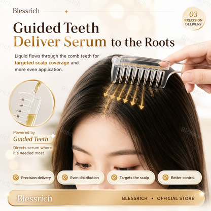 🎁💥Last Day Special! — Limited-Time 50% Off!! ⏰💕🌟 Scalp Serum Application Comb