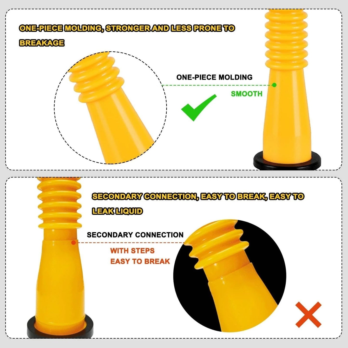 🔥HOT SALE🔥 Universal Gas Can Spout Replacement Kit — Flexible Leak-Proof Nozzle, Fits 1–10 Gal Cans
