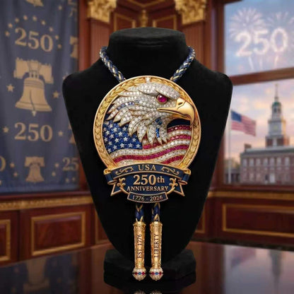 🎁🎉Only $24.99 This Week🌟🎉USA 250th Anniversary Eagle Bolo Tie