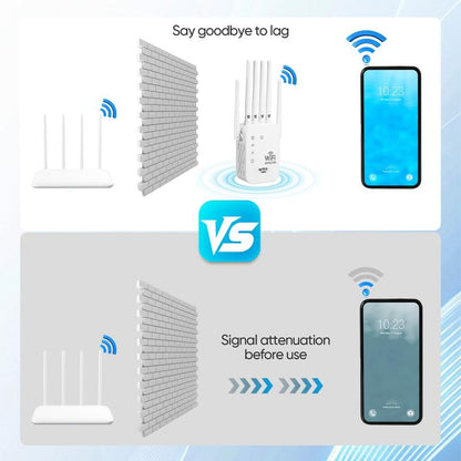 🔥WiFi Extender 2026 6-Antenna Strong Signal