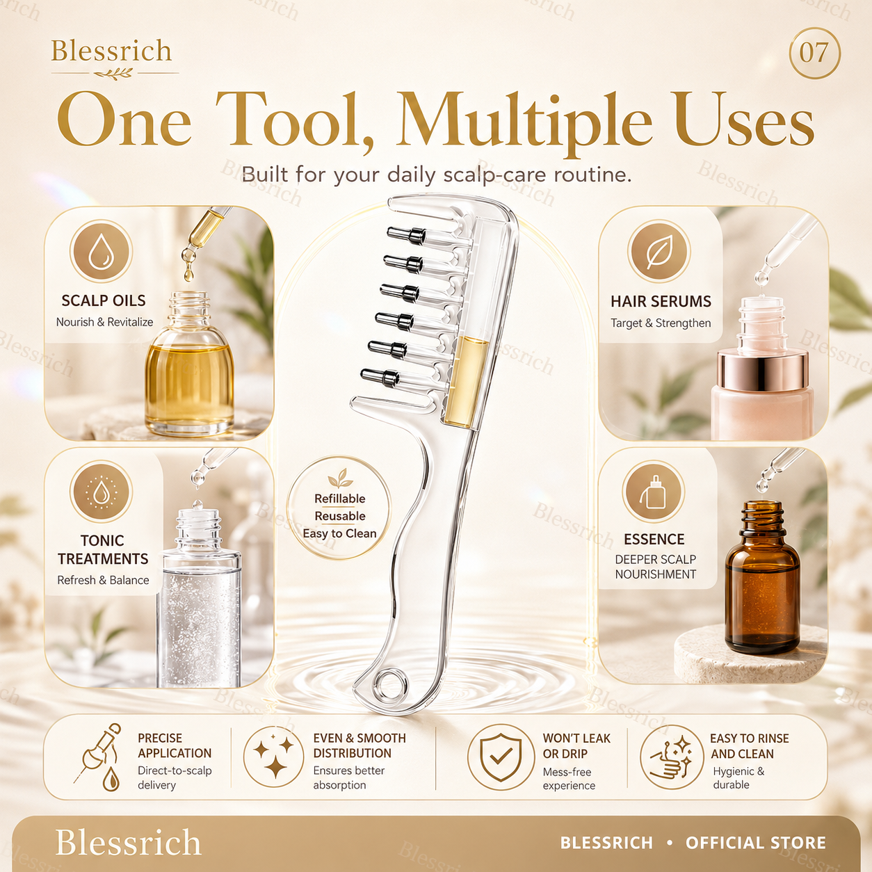 🎁💥Last Day Special! — Limited-Time 50% Off!! ⏰💕🌟 Scalp Serum Application Comb