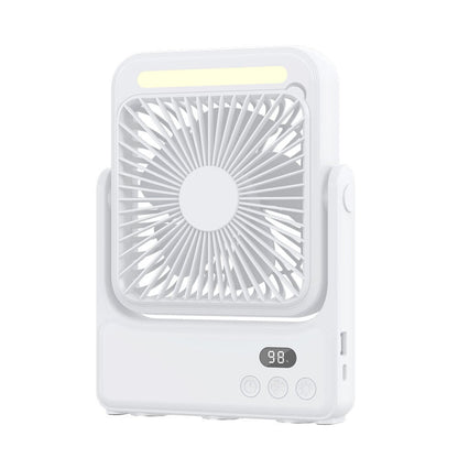 Rechargeable Magnetic Portable Fan With Light & Remote Control